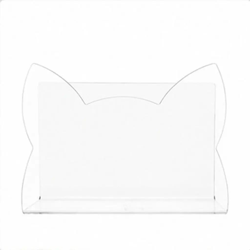 Acrylic Cat Shaped Envelope Rack Mail Holder for Desk Countertop Letter Organizer Document Sorter Acrylic Office Supplies Home