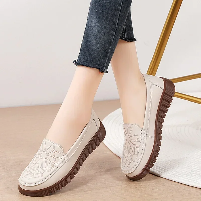 Women\'s Shoes Slip-on Loafers Ladies Casual Shoes Platform Wedge Moccasins Sneakers Comfortable Flat Shoes Zapatos Mujer 2024