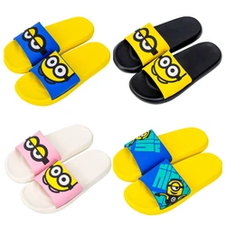 Anime Minionki Kapcie Cartoon Cute Boy Girl Antypoślizgowe Wygodne Sandały Domowe Kawaii Letnie Odkryte Buty Plażowe Para Model