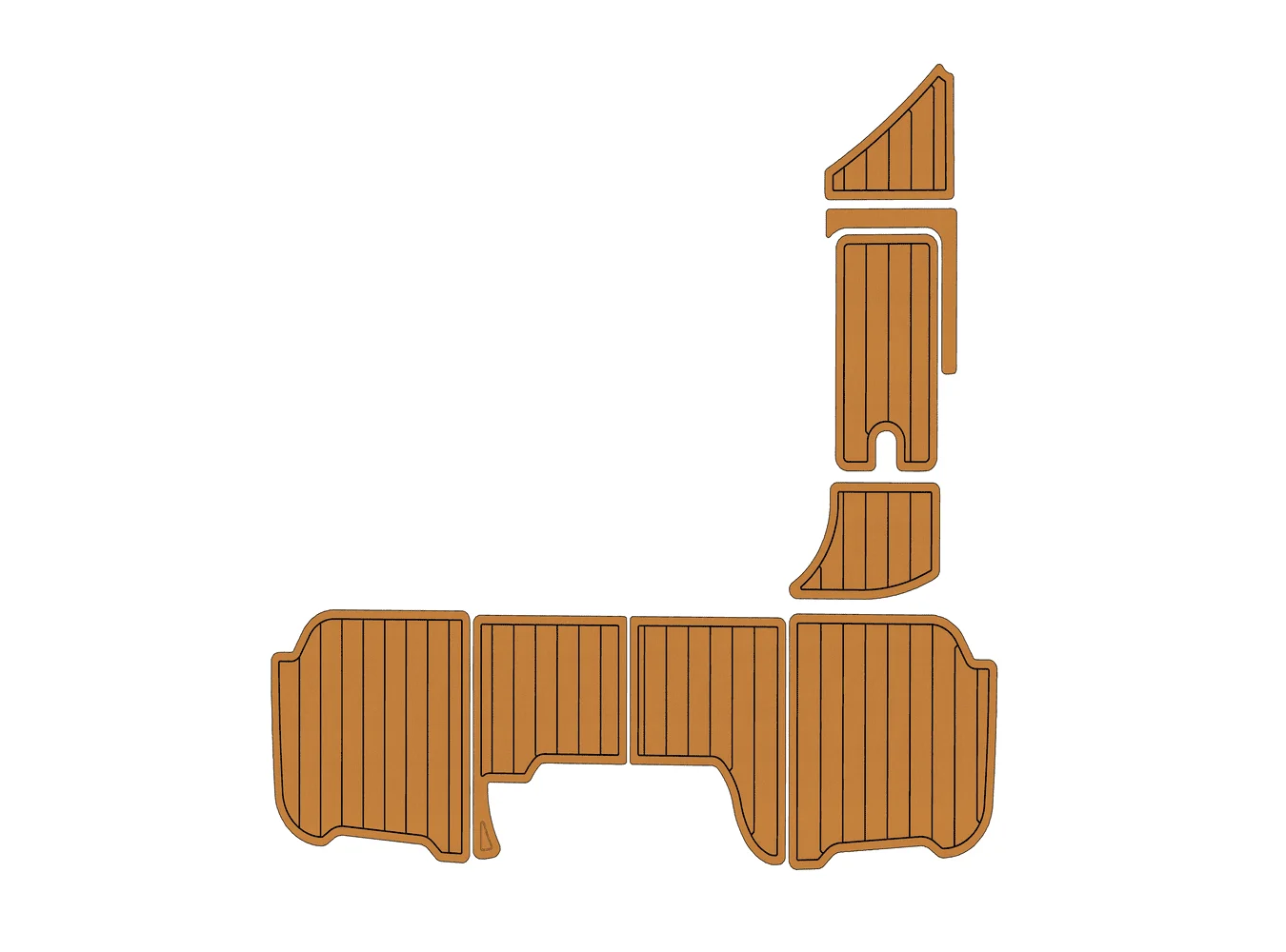 

2017-2023 Sea Ray 270 SDX Outboard 1/4" 6mm EVA foam Non-Slip PVC Teak Decking marine Mat seadek aqua carpet Marine Floor