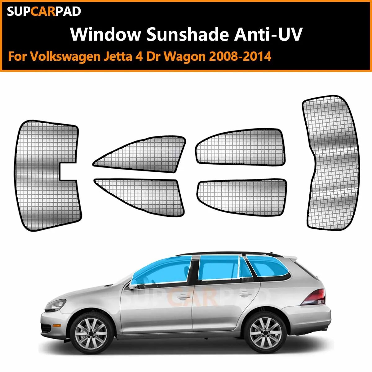 

For Volkswagen Jetta 4 Dr Wagon 2008-2014 Custom Car Window Sunshade Anti-UV Car Sun Window Visors Sunshade Covers Accessories