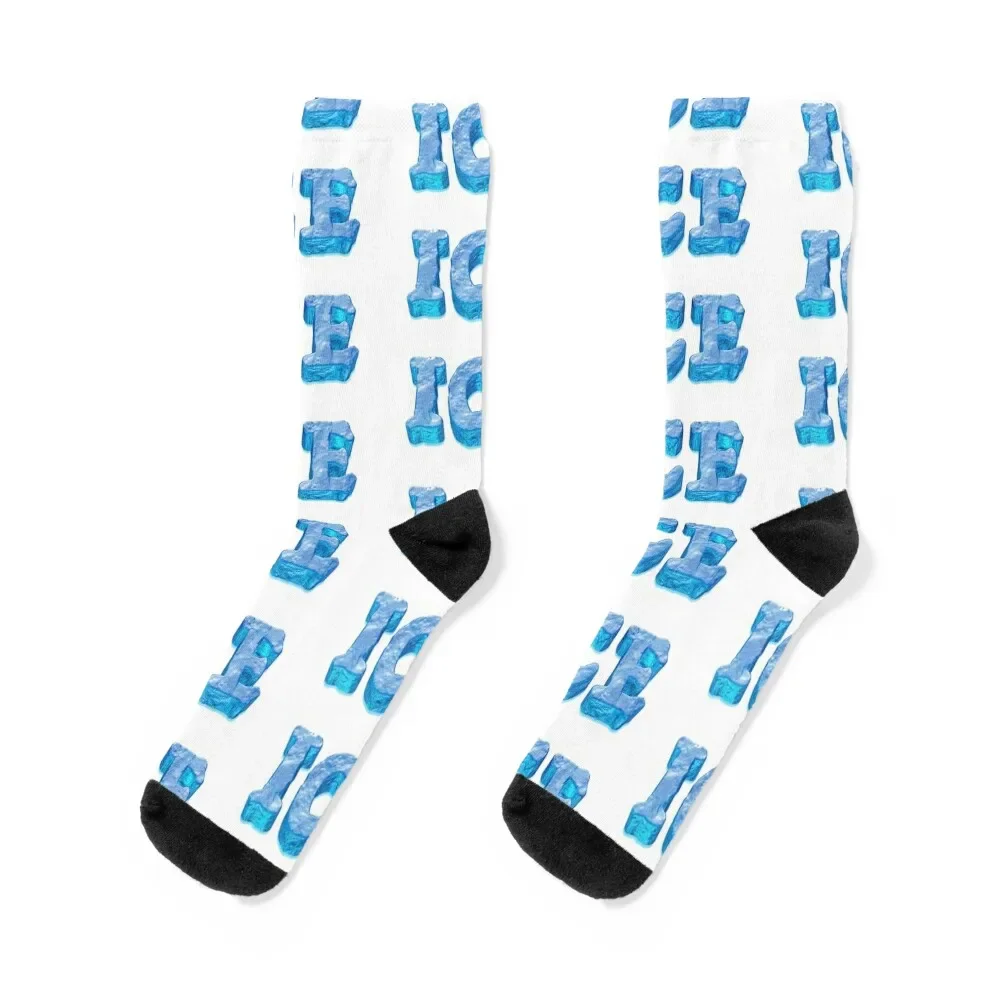 

Ice - Frozen cold cube words Socks cool hip hop sheer Socks Man Women's