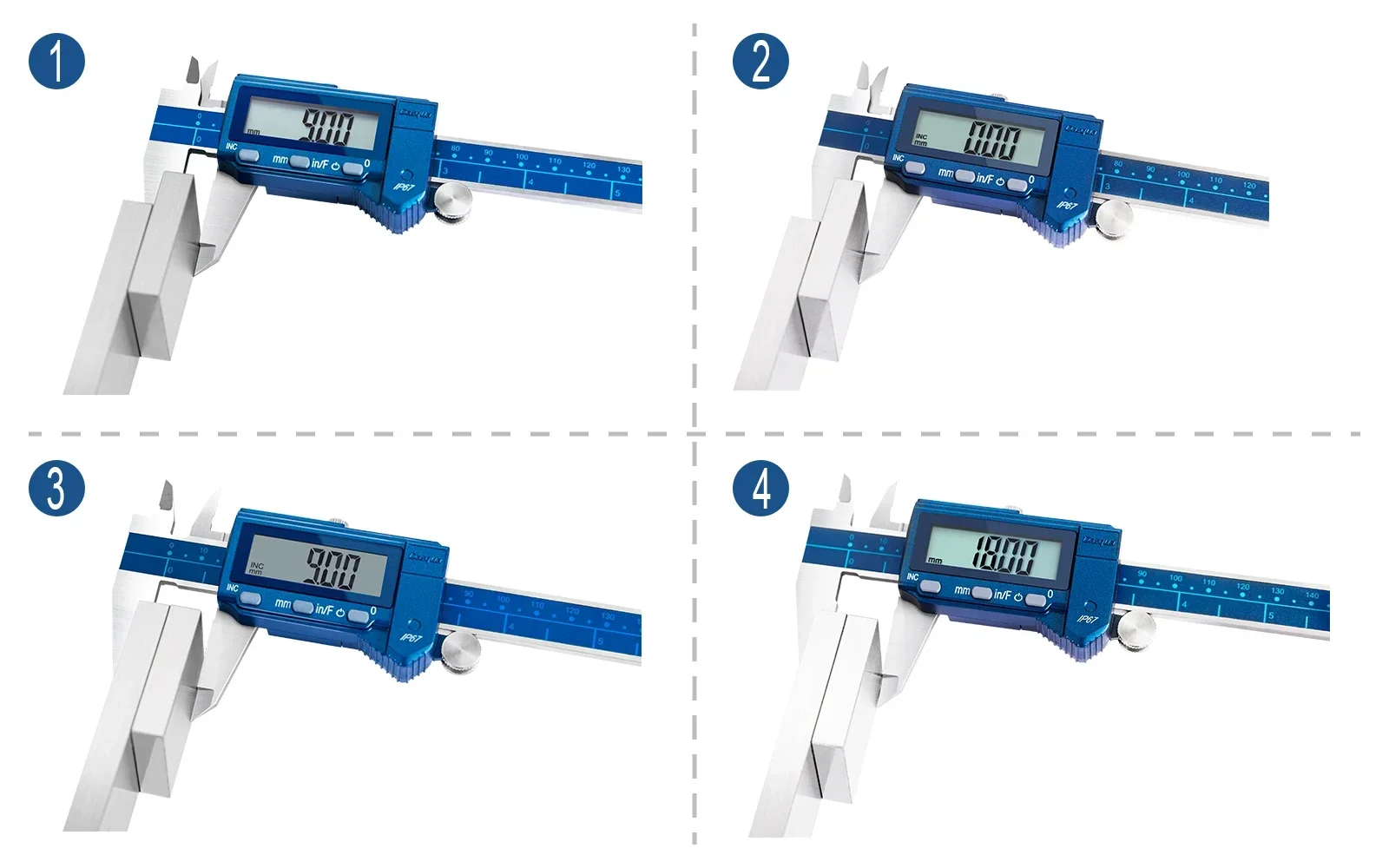 Dasqua IP67 Water Proof 150mm Electronic Vernier Caliper Digital 200mm Calibrador  300mm Measuring Tools