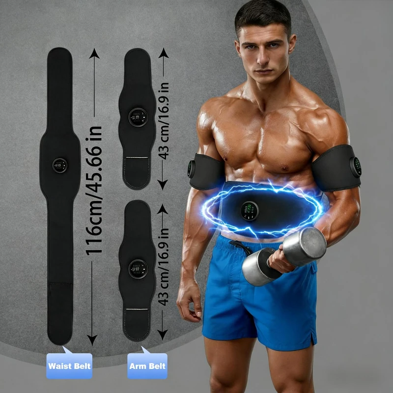EMS Abs Patch Intelligent Fitness Device Lazy Shaping Waist Belt Set for Home Fitness Ems Fitness Equipment Body Building
