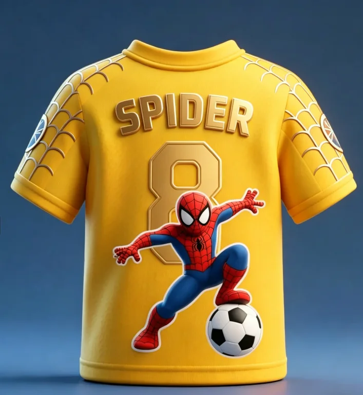 Marvel fan trend comfortable and breathable 3D T-shirt for children, big kids, high-quality and soft top garment