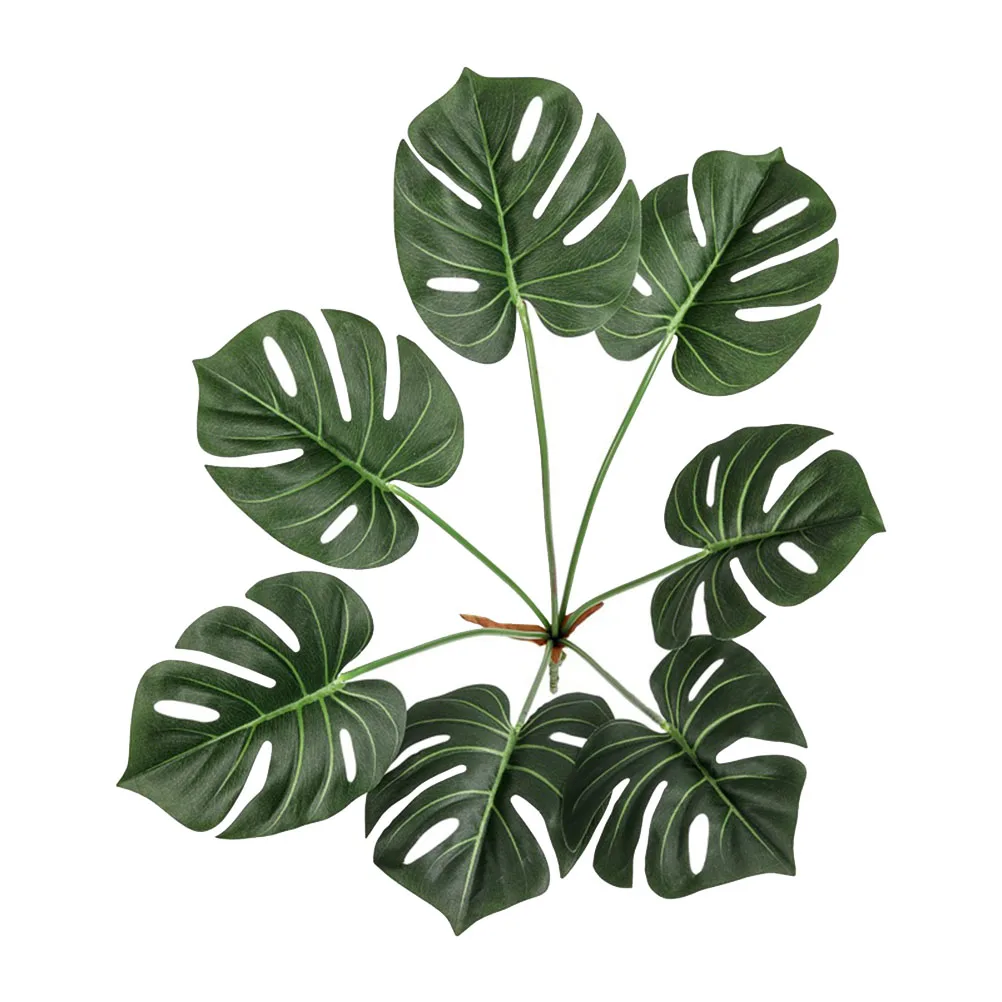 

1pc Artificial Leaves Bunch Green Fake Plant Decor For Home Wedding Party Flower Arrangement Supplies North European Style
