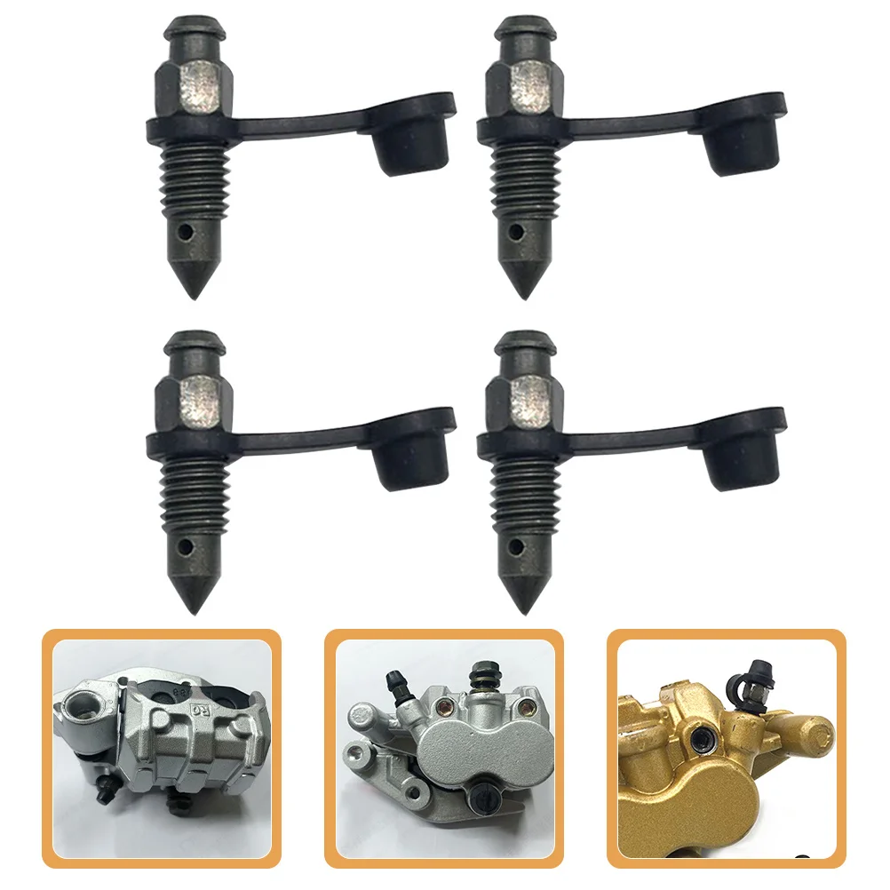 

1 set Brake Bleed Nut Stainless Steel Rubber Caliper Bleed Bolt For Motorcycle Brake Pump Dust Cover Replacement Small Screw Cap