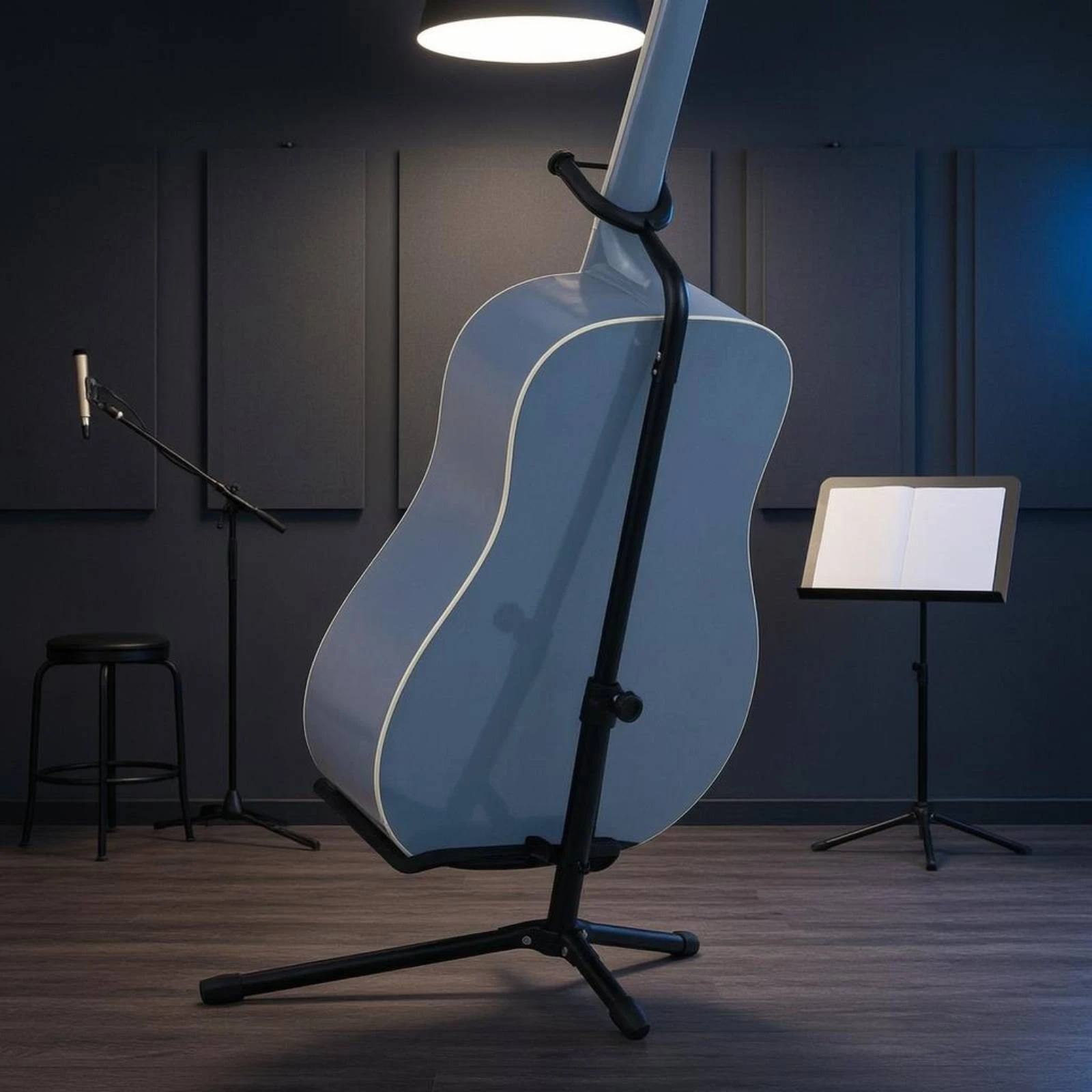 

V-Shaped Guitar Stand Foldable Folding Guitar Stand Instrument Support Fits Multiple Instruments Universal Fit for Practice Room