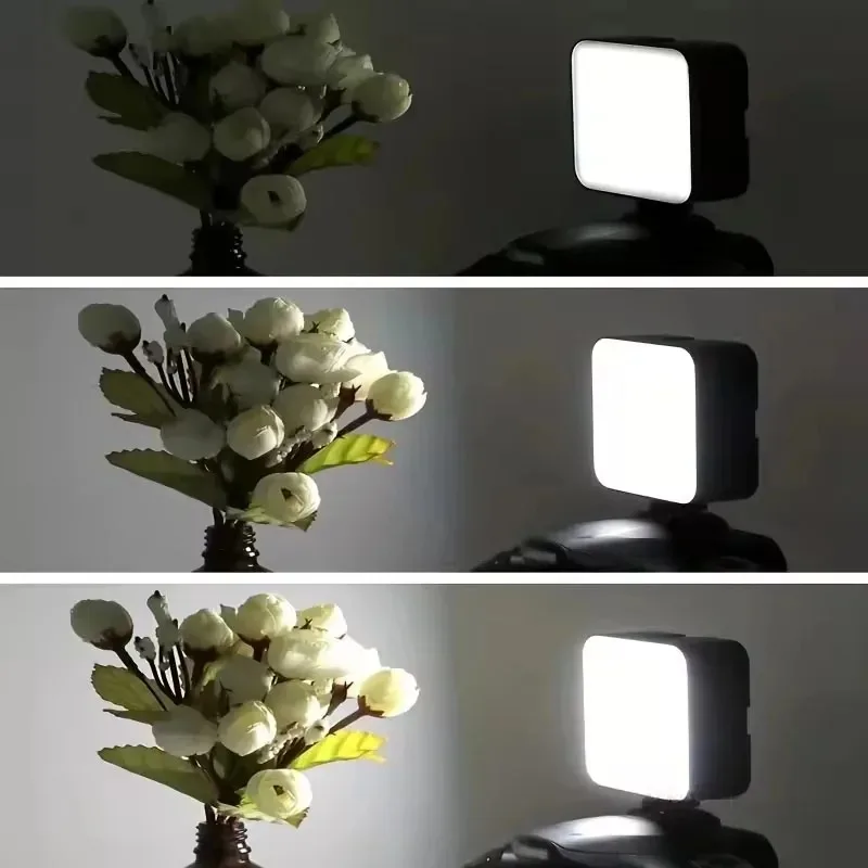 Anillo de Luz Recargable por USB con Clip para Teléfono, 10 Niveles de Brillo, Luz LED Portátil para Selfies, Transmisión en Vivo, Maquillaje y Fotografía