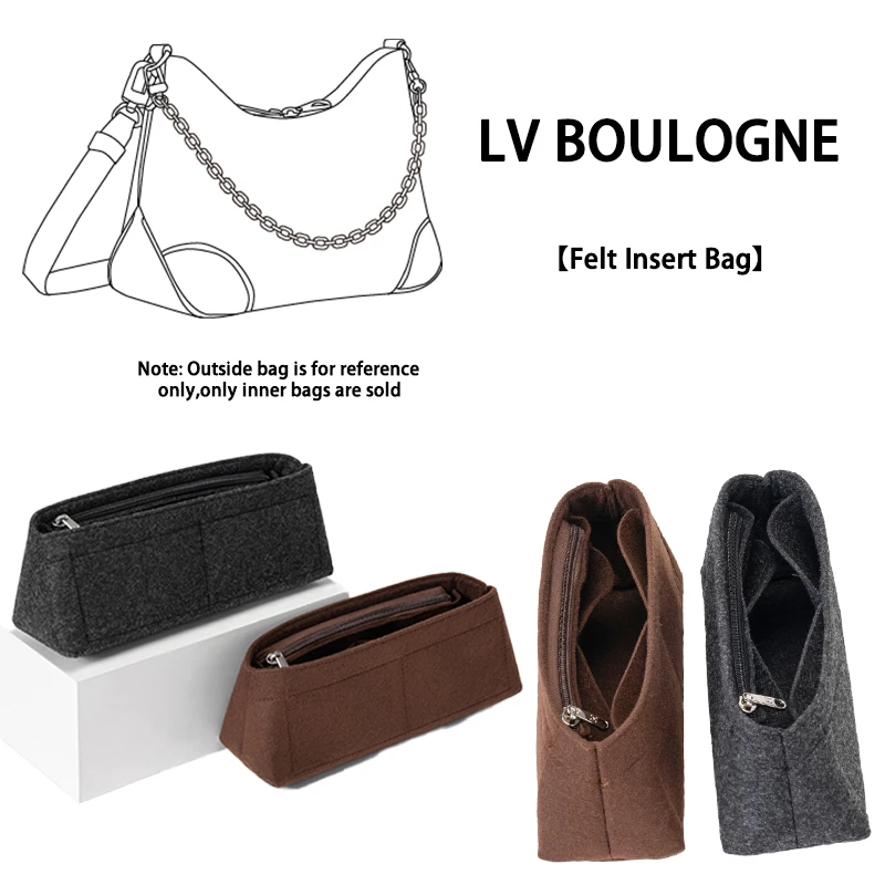 EverToner Felt Insert Storage Bags for LV Boulogne Handbag   Liner Bag Support Base Shaper