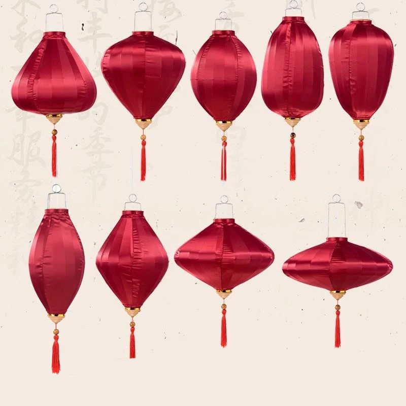 

Chinese Hanging Red Lantern Lantern Solid Color Cloth Lantern Performance New Year Party Festival Lanterns Outdoor Decoration