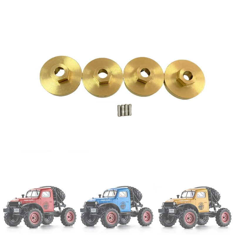 For FMS FCX24 Brass Wheel Hex Adapter Axle Counterweight Brake Disc 1/24 RC Crawler Car Upgrades Parts Accessories