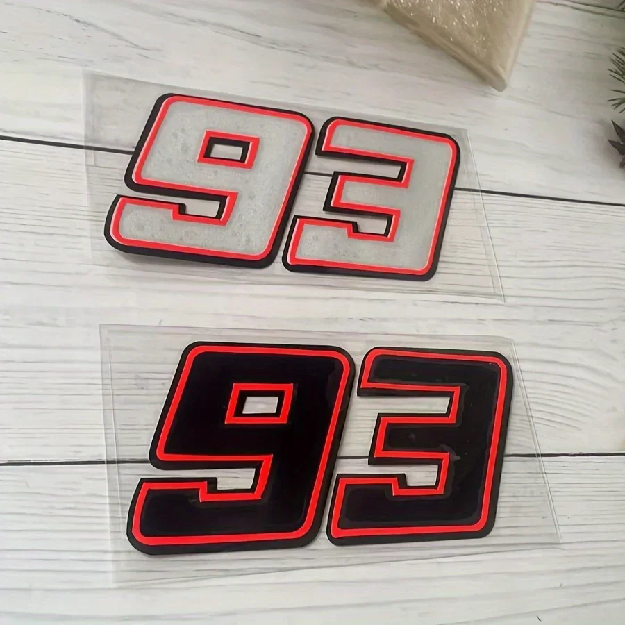 Adesivo per auto con numero di corse "93", decalcomania per auto a tema MotoGP per gli appassionati di auto/moto per decorare veicoli