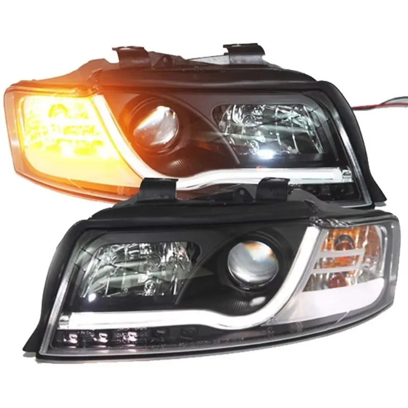 For Audi A4 B6 LED Strip Head Lights Front Lamp 2001 To 2004 Year SN
