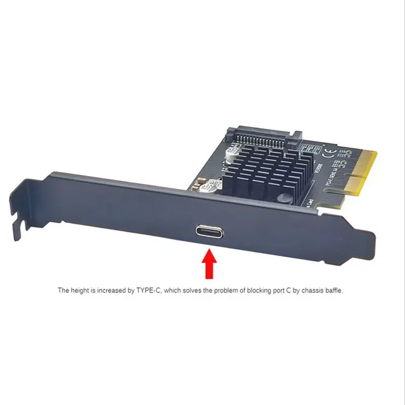 

*A23G1205 Адаптер карты расширения PCIe to Type-C PCI Express PCI-E 4X to USB3.2 GEN2X2 20 Гбит/с TYPE-C ASM3242
