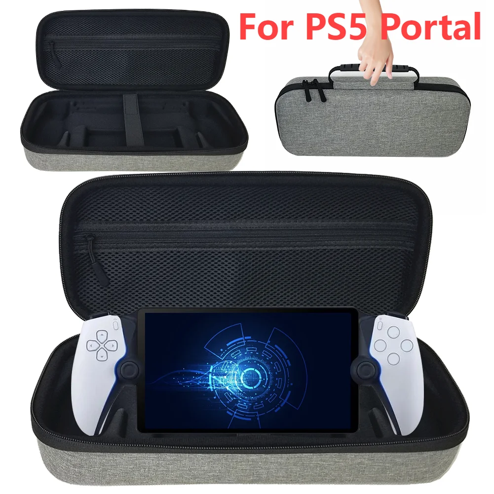 

Защитный дорожный чехол из ЭВА, жесткий чехол для переноски, противоударный, устойчивый к царапинам, дорожная сумка с сетчатым карманом, защита от падения для PS5 Portal