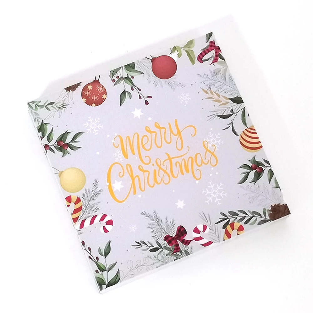 10PCS Greeting Cards For Christmas Thank You Label Tag Small Business Gift Box Decoration Card Holiday Packaging Supplies