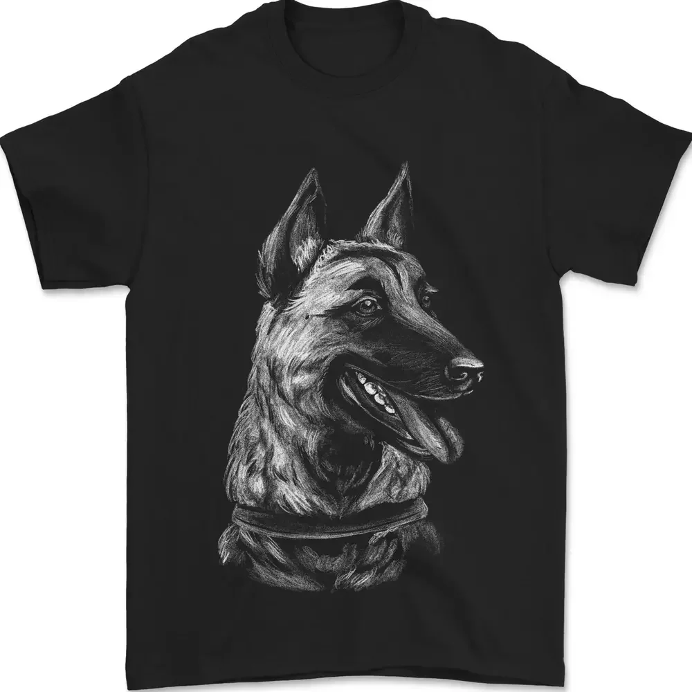 Camiseta de algodón 100% A Malinois Belga Chien, camisetas de manga corta 100% algodón de alta calidad