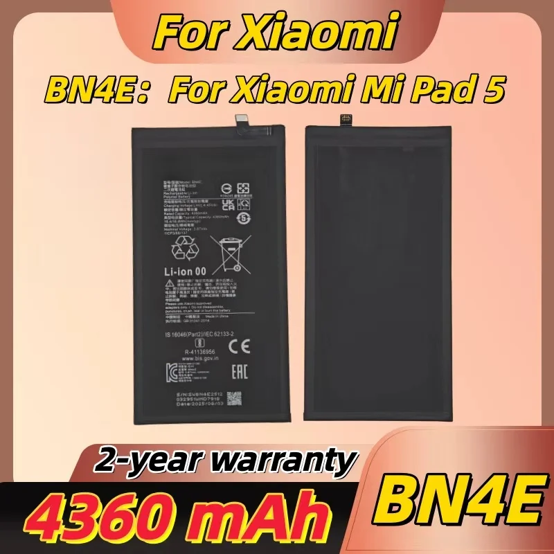 

2026 Years BN4E Replacement Battery For XiaoMi Mi Pad 5 Pad5 Tablet 4360mAh Phone Battery With Free Tools