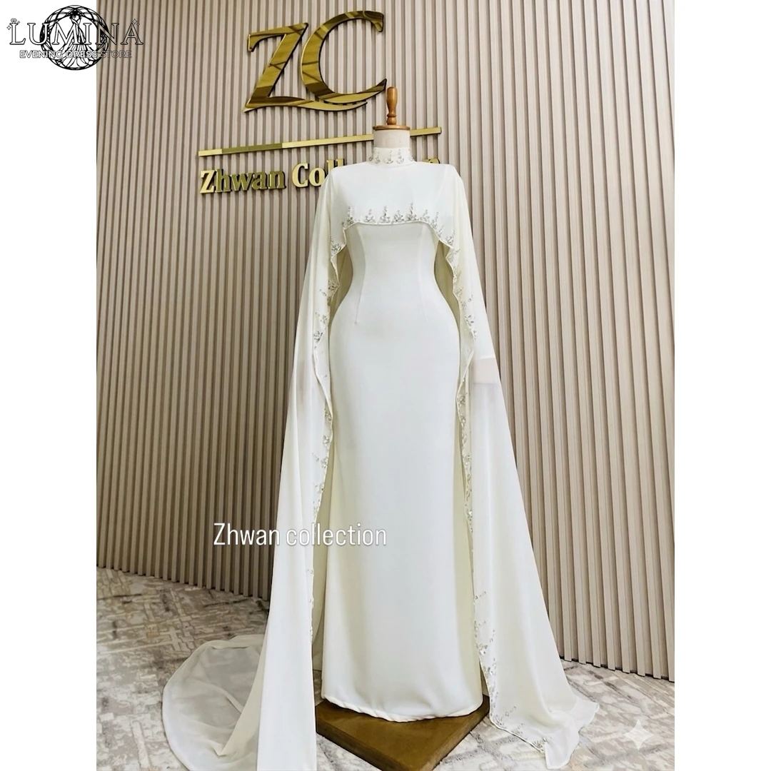 

Lumina One Shoulder Evening Dresses Wedding Party Dress Fishtail Skirt Ball Gowns Custom Made Chiffon Women's Prom Dress 2026