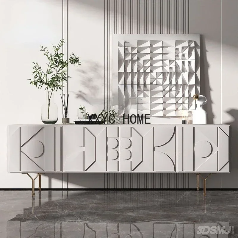 

Комбинация журнального столика и тумбы под телевизор, высококачественный боковой шкафчик с белой отделкой