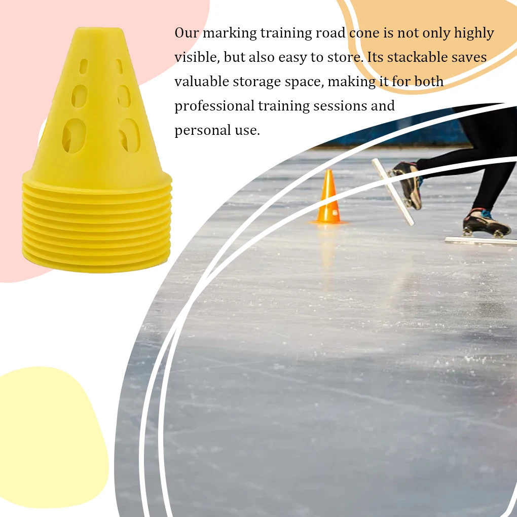 10pcs Plastic Marking Training Road Cone Traffic Control Solution For Soccer Training And Stadium pink