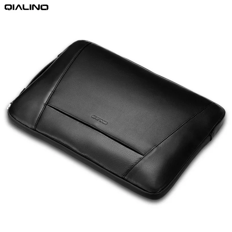 

QIALINO Genuine Leather Briefcase for Macbook Air 13" Vintage Slim Smooth Sleeve Case Carrying Case for 15 inch MacBook Pro 2016