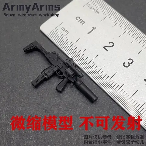 Little ArmyArms MP9 1/50, accessoires de scène de soldat, mitraillette de 3CM, modèle de jouets de haute qualité pour corps de figurine d'action, en Stock