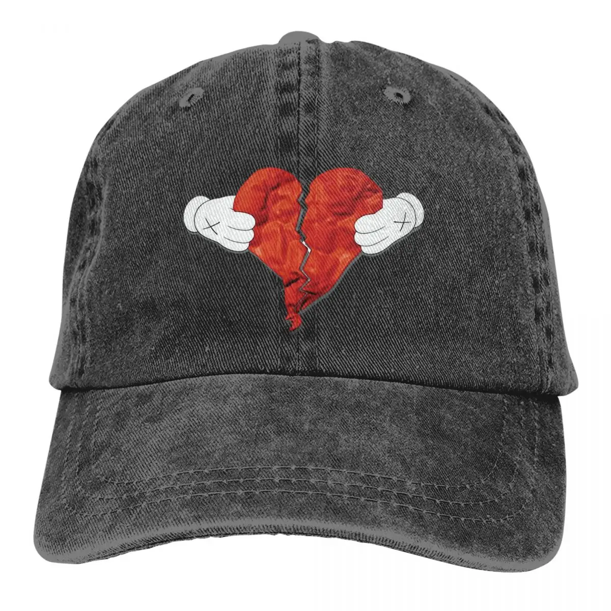 Heart Multicolor Hat Peaked Women\'s Cap 808s And Heartbreaks Kanye West Personalized Visor Protection Hats