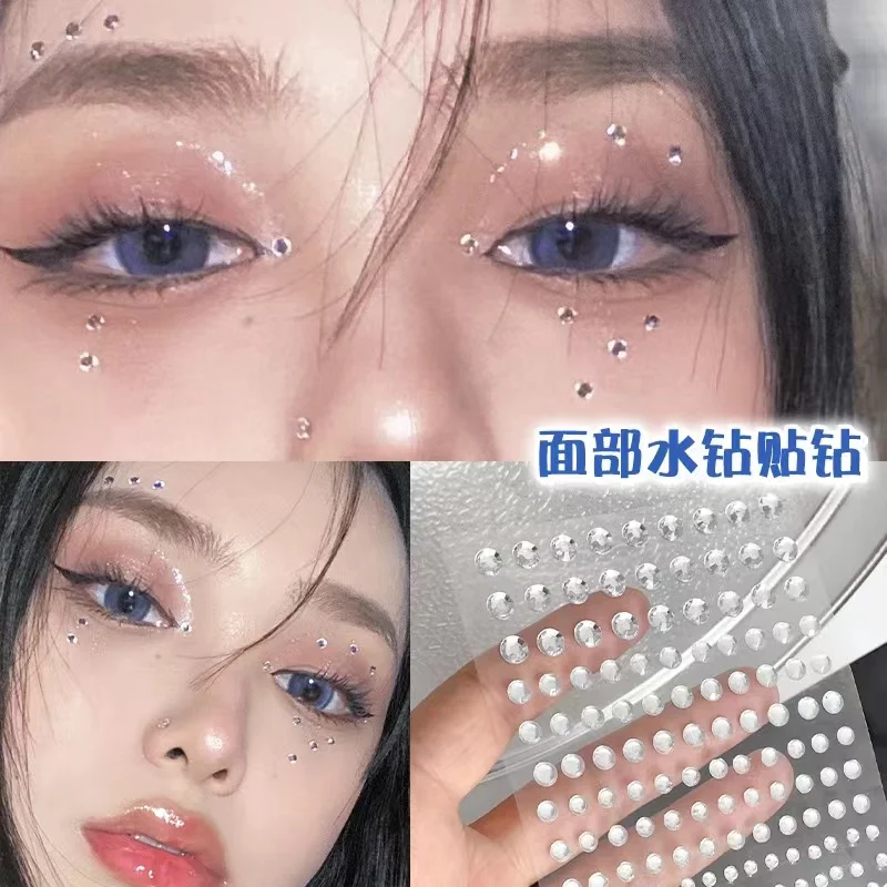 1 Pcs Self Adhesive Colored Diamonds Eyeshadow Stickers Color Crystal Diamond DIY Eyes Face Body  Makeup Decorations Rhinestones