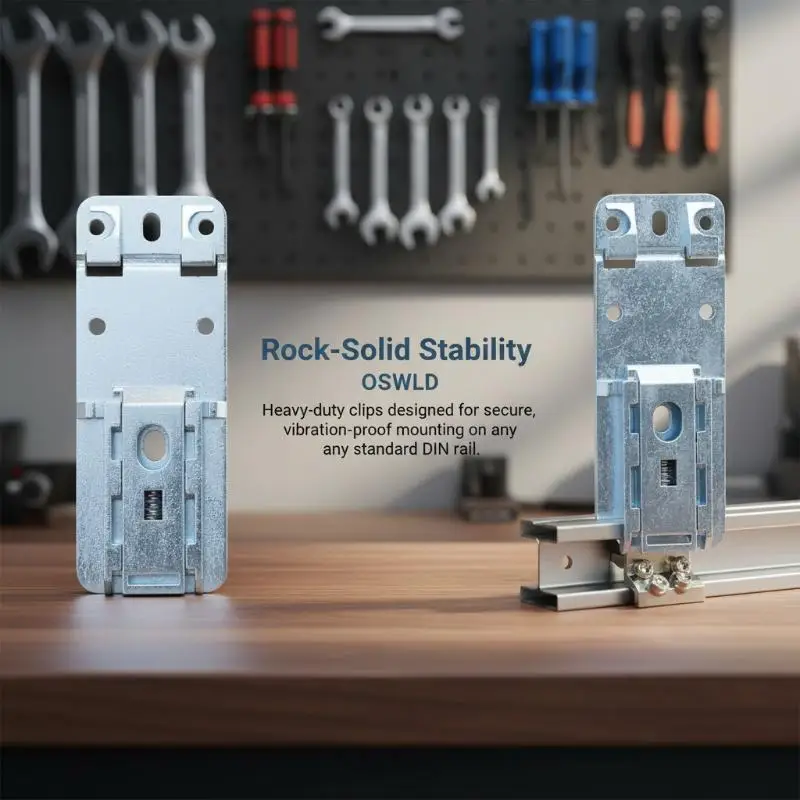 35MM DIN Rail Clip Heavy Load Support Electrical Component Holder Easy Mount for Industrial Automation Panels