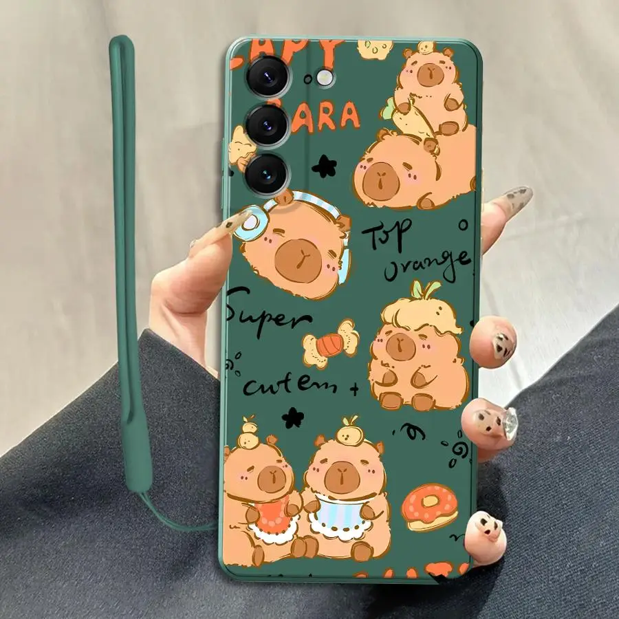 Phone Cover Case for Samsung Galaxy A35 A13 A14 A22 A52 A51 A24 A34 A11 A12 A36 A26 A15 A16 Cute Capybara