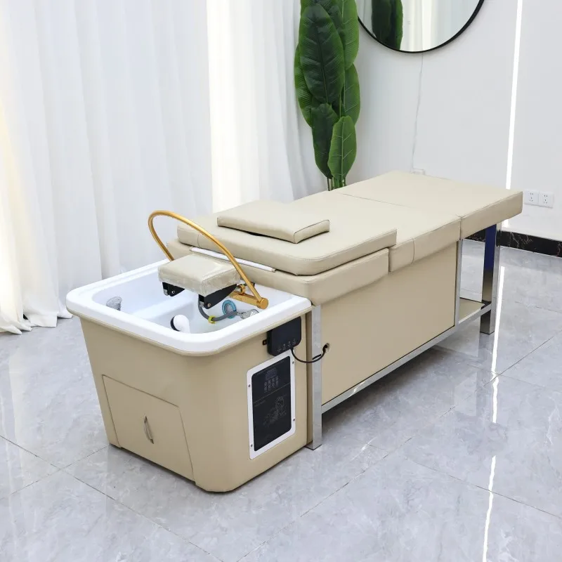 

Barber Shop Hair Salon Furniture Washing Backwash Shampoo Bed Hair Salon Station Sink Basin Shampoo Chairs with Bowl