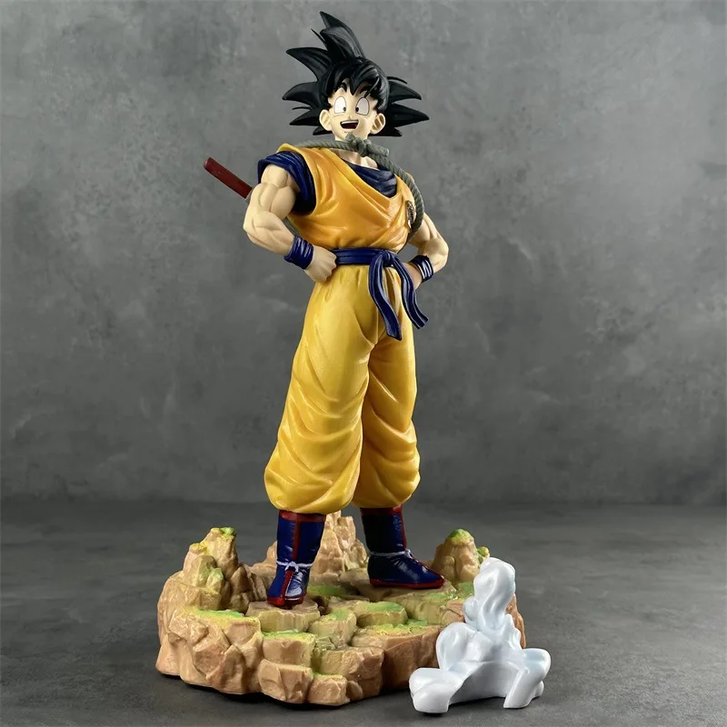 

31CM GK Dragon Ball Dream Son Goku Super Saiyan Base with Interch Scene Standing Posture Action Figures Kids Toys Birthday Gift