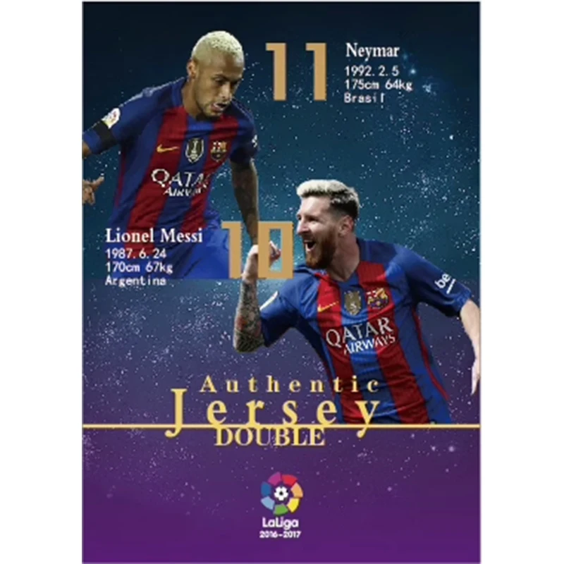 2025 nuevo Panini Diy fútbol firma Ballsuperstar tarjeta de colección Messi Ronaldo Neymar tarjetas de parche regalo de seguidor