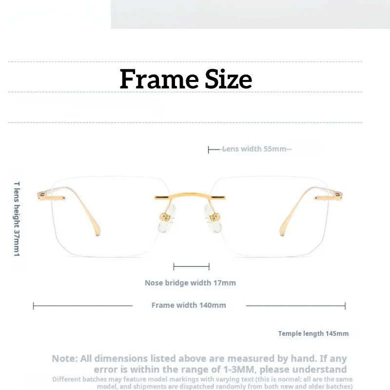 MOMOJA New Titanium Alloy Men Rimless Eyeglasses Ultra Light Luxury High Quality Business Optical Frames Prescription Glasses