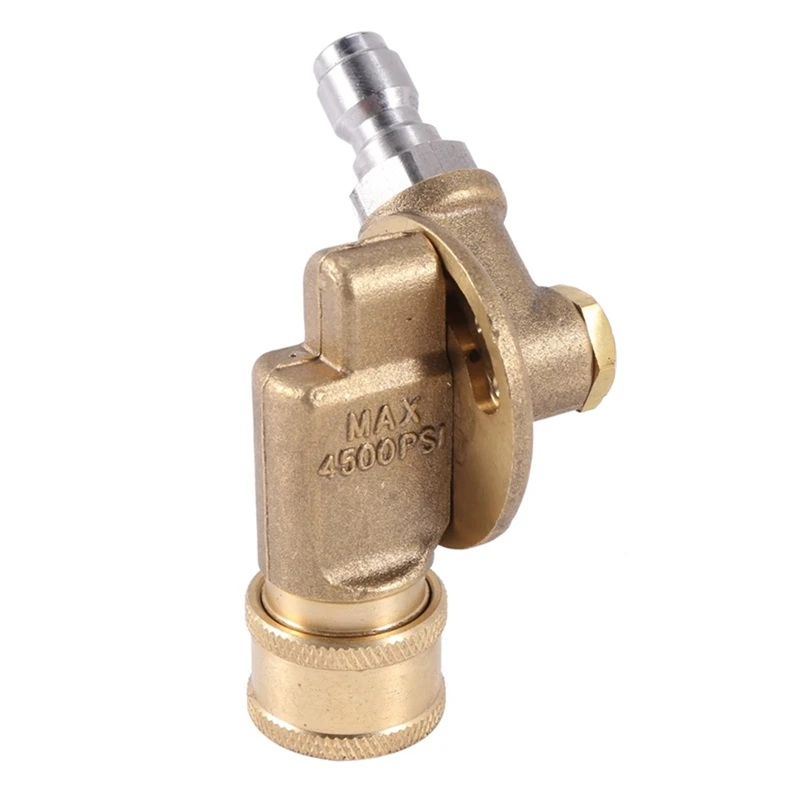 4500PSI Pivoting Coupler 1/4In Quick Connection For Pressure Washer Attachment Gutter Cleaning Adaptor 240Degree 7 Gears