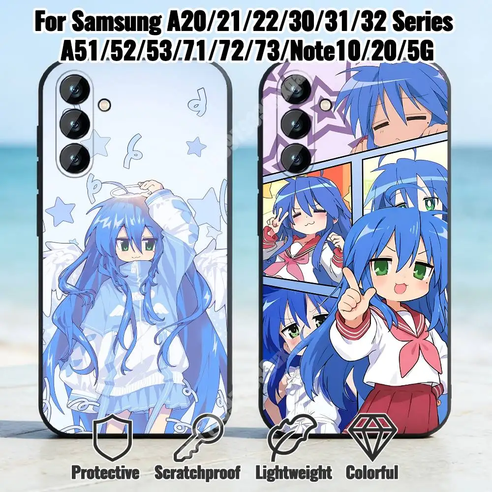 L-Lucky Star-S Konata Izumi Phone Case for Samsung Galaxy A73 72 71 70 A32 31 30 S 5G 4G A13 A12 TPU Cover