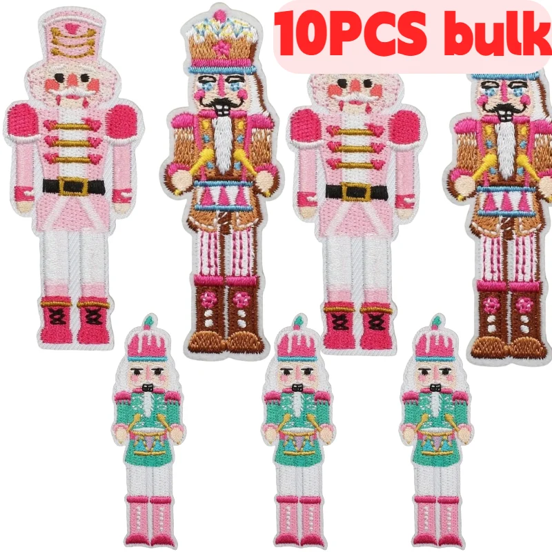 

10/20PCS Kingdom Cartoon Doll Embroidery Patches Cute King Design Scepter Boy Drumming Iron On For DIY Bag Clothing Bulk