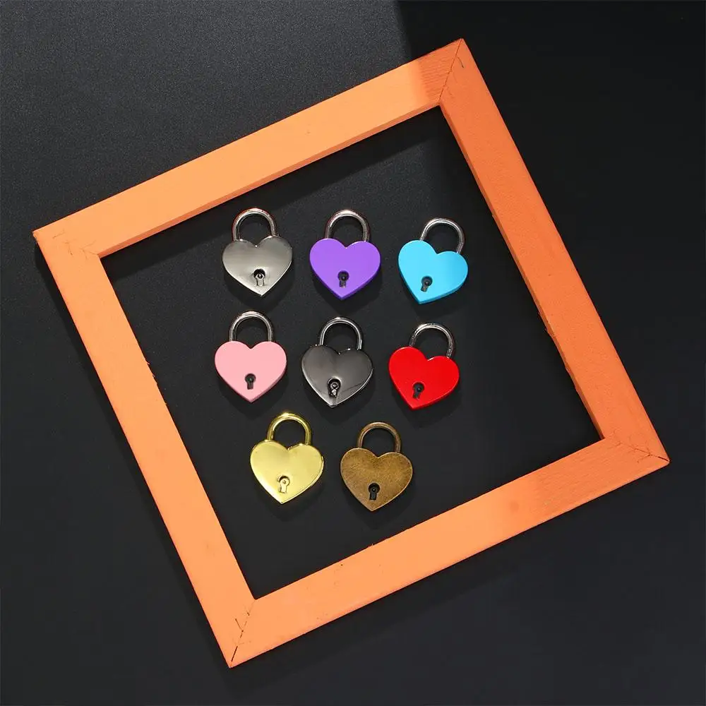 Gift Luggage Wedding with Key Travel Mini Hardware Love Heart Lock Locks Padlock