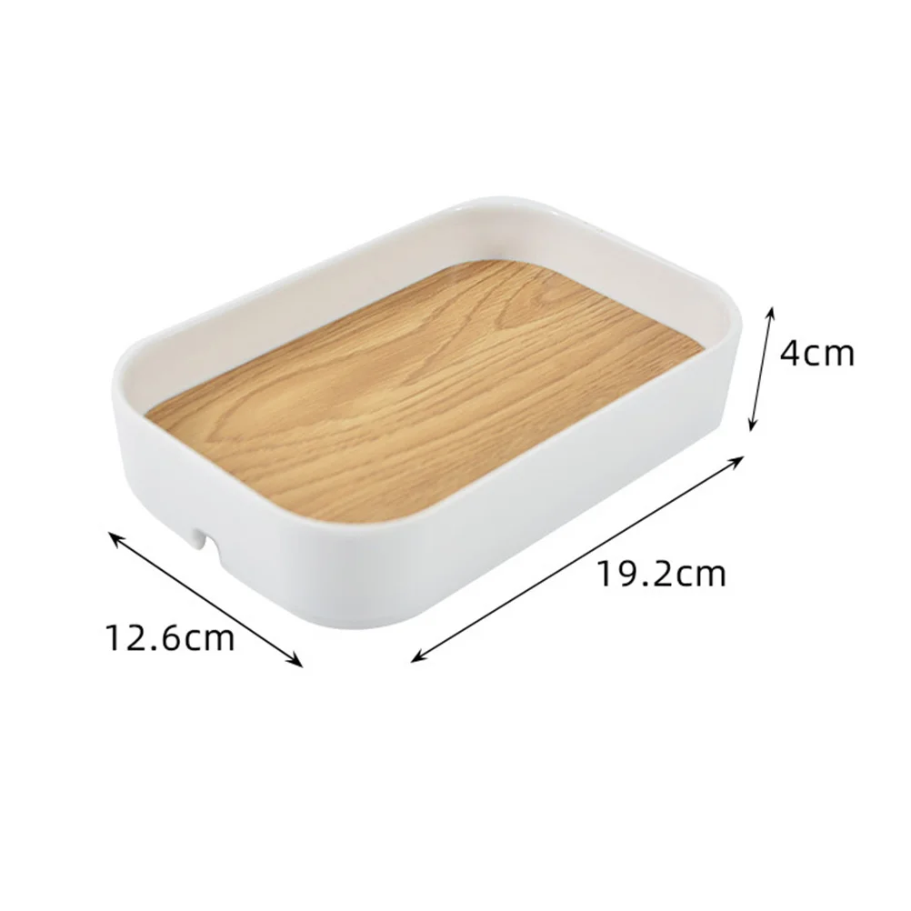 1Pcs Wood Grain Desktop Organizer Box Space Saving Storage Container for Stationery Cosmetics Office Home Use Storage Box