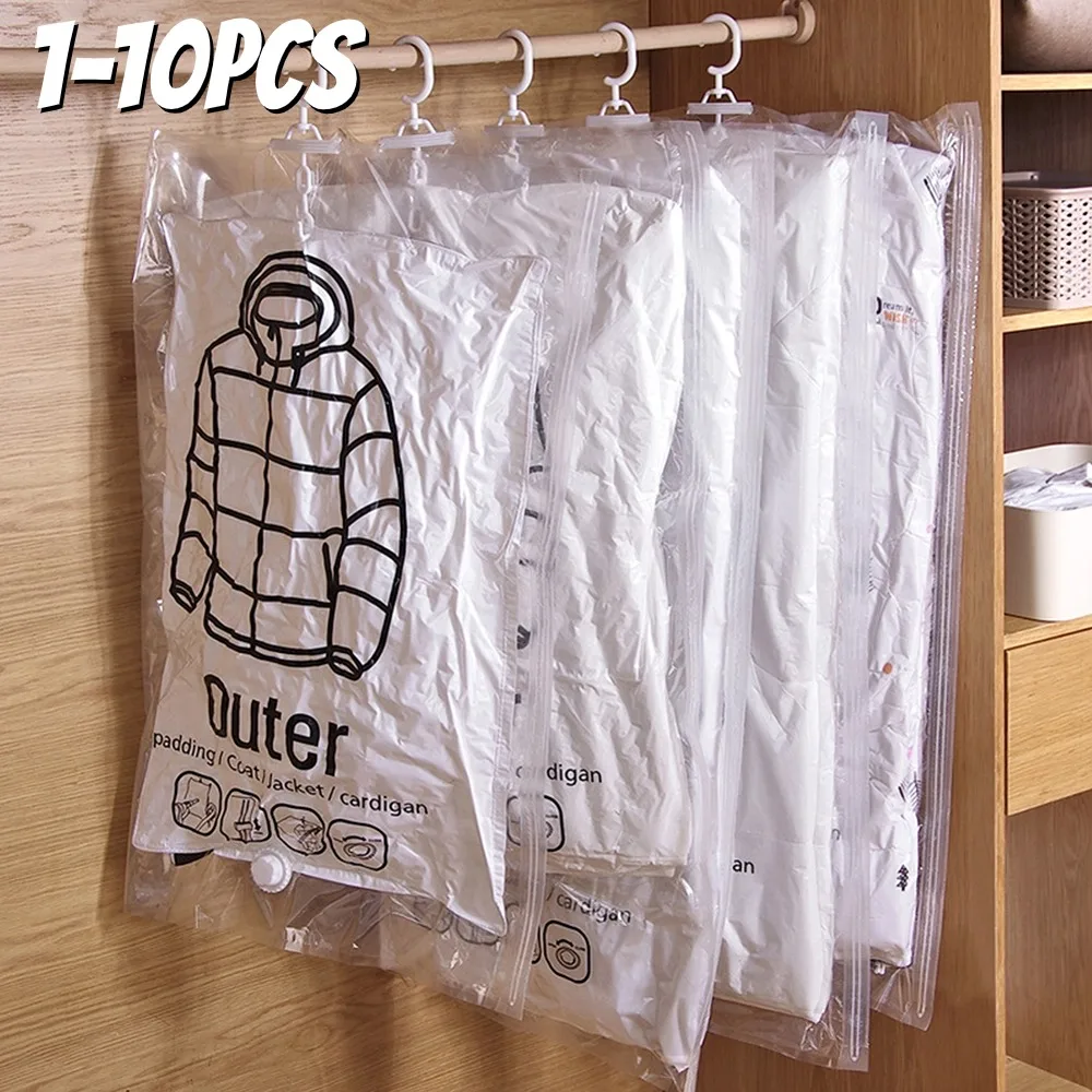 Hängende Vakuum beutel platzsparende Kleidung ändern transparente Vakuum beutel Aufbewahrung für Kleidung Daunen jacke Mantel Kompression nach Hause