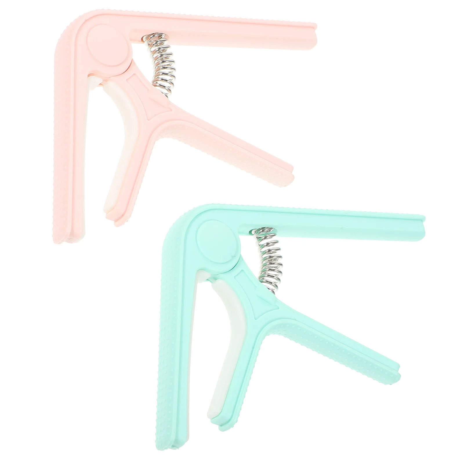 

2pcs Guitar Capo Plastic Acoustic Ukulele Clamp Green Beginner Professional Tuning Options Guitar Accessories Set