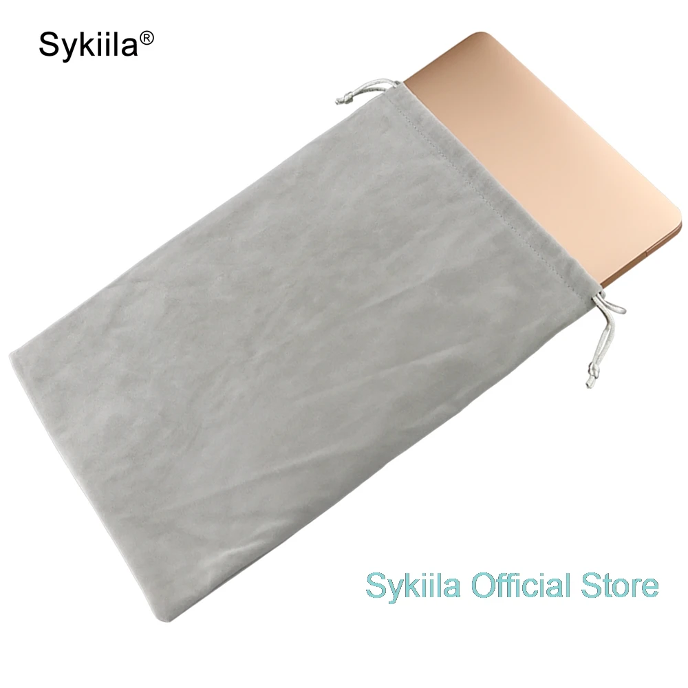 Generic Laptop Sleeve for MacBook Air Pro NoteBook Gray Drawstring Pouch Bag Liner for HP for Lenovo for ASUS 13 14 15 16 15.6