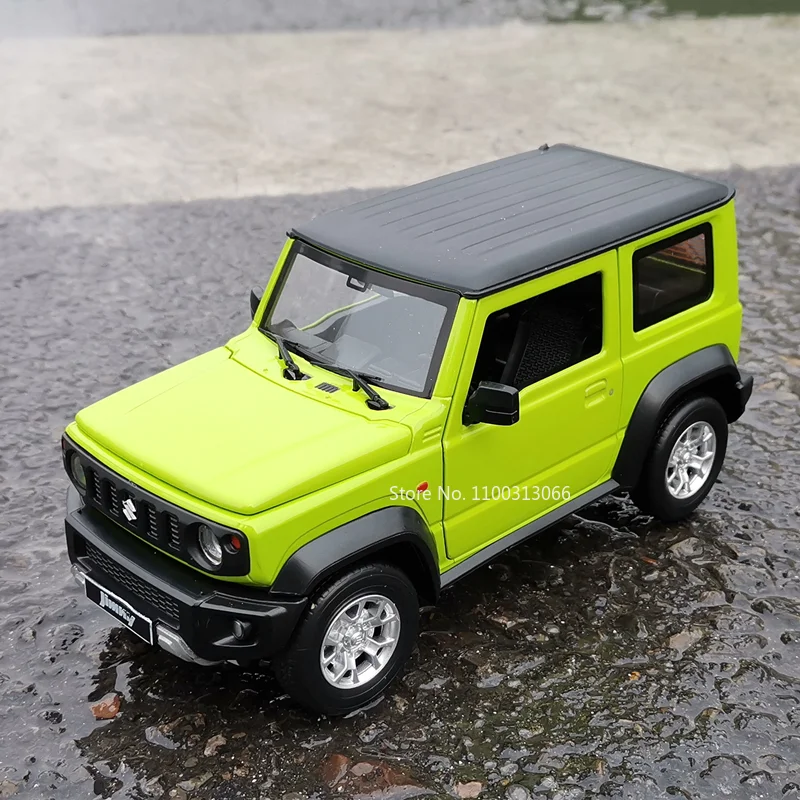 SUZUKI Jimny-modelo de coche todoterreno de aleación fundido a presión, vehículo de juguete con sonido y luz, modelo de coche de simulación,