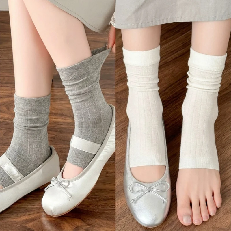 1Pair New Spring Summer Thin Leg Covers Women Retro Ballet Style Lolita Open-toe Ankle Warmers Korean Fashion Short Boots Socks