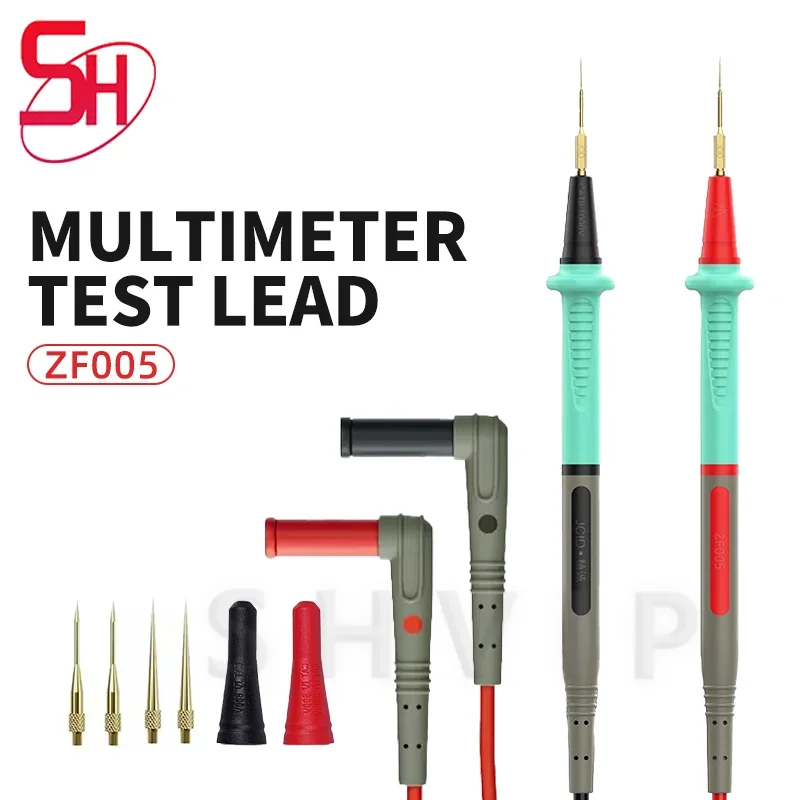 JCID ZF005 Multimeter Pen Ultra-Sharp Pin-Type Multimeter Probe 0.05MM Soft Anti-Scalding Silicone Wire for Digital Multimeter