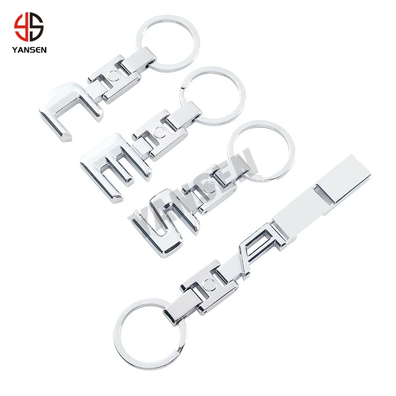 

For Mercedes Benz C E S Class w205 w212 w222 w167 Logo Emblem Chrome Keyring Keychain Key Fob Ring Chain Accessories