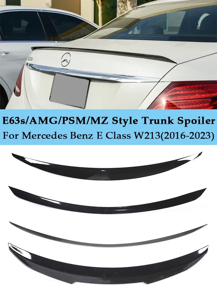 Spojler tylnego bagażnika Mercedes Benz E Class W213 Sedan 2016-2022 AMG PSM AN MZ E63 E63s akcesoria do skrzydeł dachowych z włókna węglowego