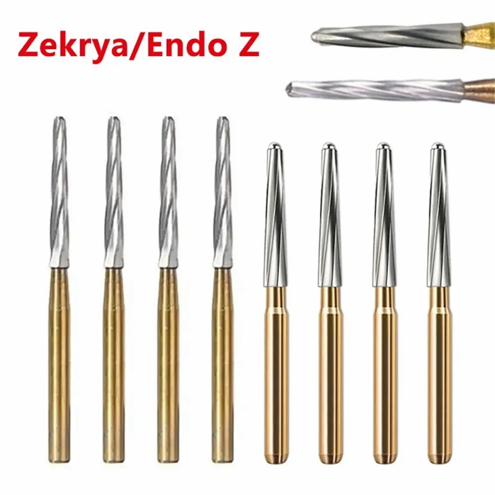 Набор из 5 зуботехнических боров Zekrya из карбида вольфрама для удаления костной ткани, эндодонтических операций и удаления зубов, для высокоскоростных наконечников, 21/25/28/32 мм
